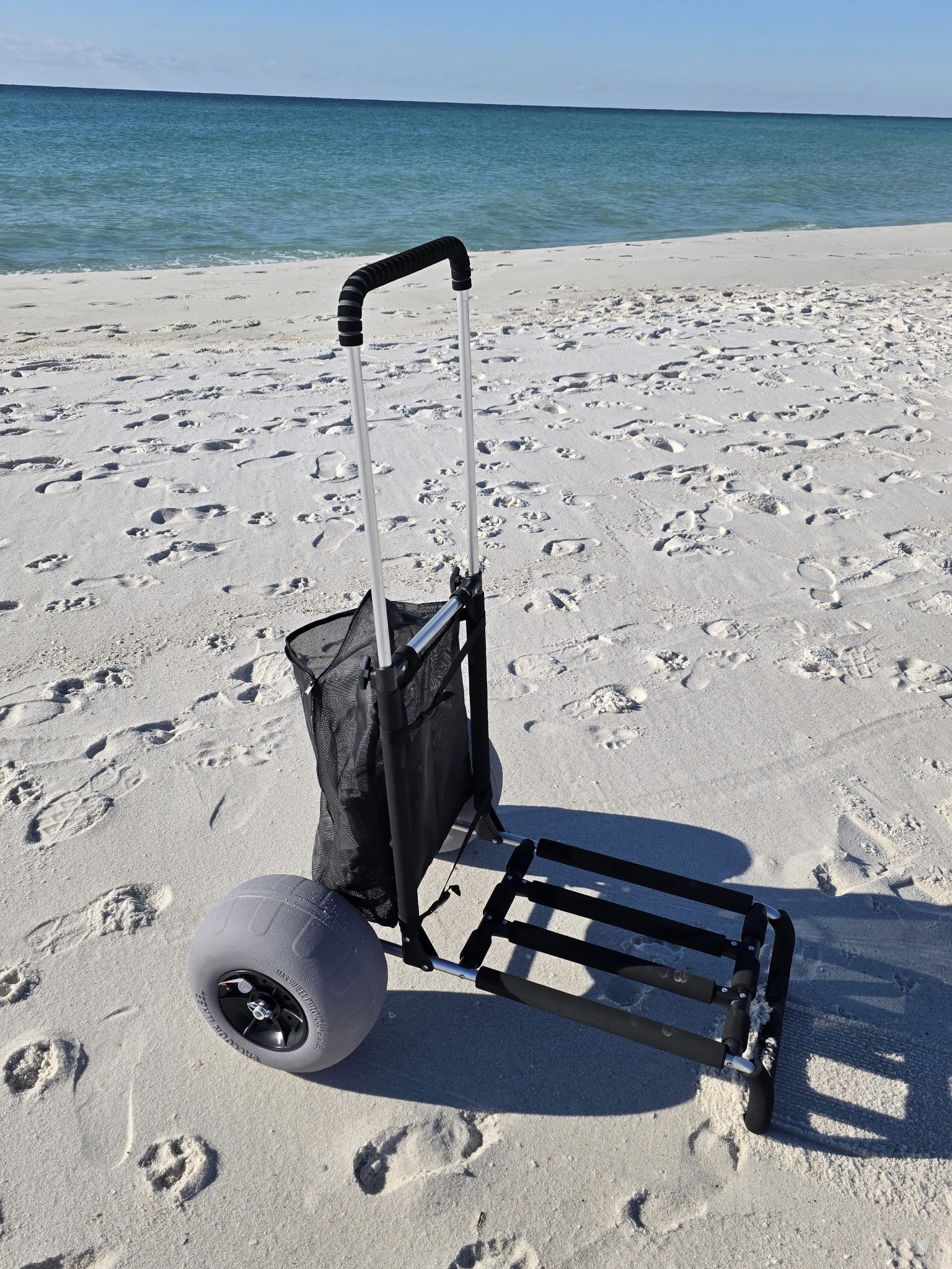 2-Wheel Beach Cart with Sand Tires | Daily Rental & Delivery